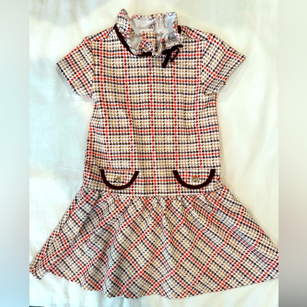 Janie and Jack size 3 houndstooth equestrian dress like new